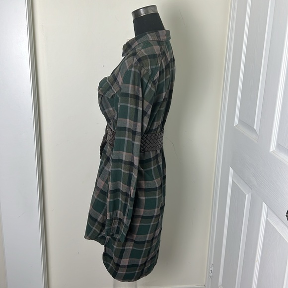 Aritzia Wilfred Flannel Plaid Shirt Dress Size Large - Picture 11 of 13